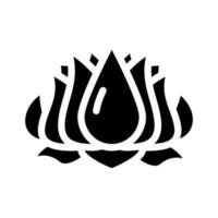 Lotus-Blume-Glyphe-Symbol-Vektor-Illustration vektor
