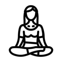 Achtsamkeit Meditation Linie Symbol Vektor Illustration