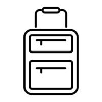 Reisetaschenvektor, bearbeitbares Symbol für Gepäckkoffer vektor
