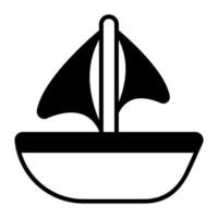 editierbares Symbol des Segelns, Vektordesign der Yacht vektor