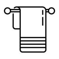 handduk galge vektor design i modern stil, redigerbar ikon
