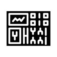 Glyphen-Symbol-Vektorillustration für die Kraftwerkssteuerung vektor