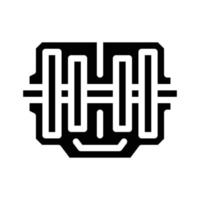 elektrischer Generator Glyphen-Symbol Vektor schwarze Illustration