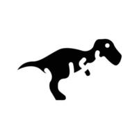 Tyrannosaurus Dinosaurier Glyphe Symbol Vektor Illustration Zeichen