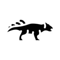 leptoceratops dinosaurie glyf ikon vektor illustration tecken