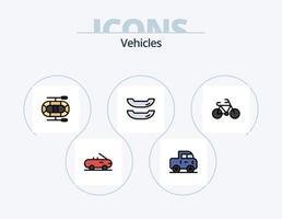 Fahrzeuge Linie gefüllt Icon Pack 5 Icon Design. . Parken. vektor