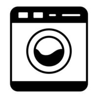 Waschmaschinendesign des Vektorsymbols für Haushaltswaren vektor