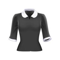 Bluse Damen Ärmel schwarz vektor