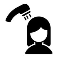kvinnor avatar med dusch vektor design, badning begrepp