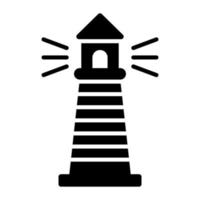Leuchtturm-Symbol im modernen Stil, Premium-Vektor der Seeschifffahrt vektor