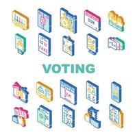 röstning och val samling ikoner som vektor