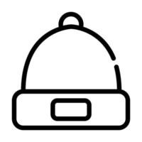 Hut Mütze Symbol Leitung schwarz Vektorgrafik vektor