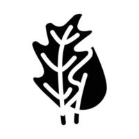 träd löv glyf ikon vektor svart illustration