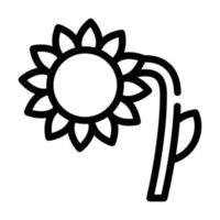 Sonnenblume Pflanze Symbol Leitung Symbol Vektor Symbol Illustration