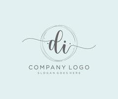 första di feminin logotyp. användbar för natur, salong, spa, kosmetisk och skönhet logotyper. platt vektor logotyp design mall element.