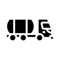 Flüssigkeitstransport-LKW-Glyphen-Symbol-Vektorillustration vektor