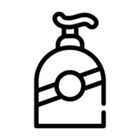 Sonnencreme Pumpflasche Symbol Leitung Vektor Illustration