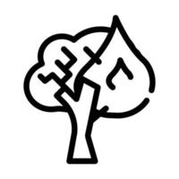 skog bränder linje ikon vektor symbol illustration