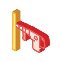 isometrische ikonenvektorillustration der bohrwand lokalisiert vektor