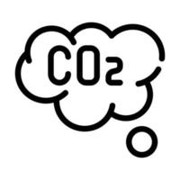 co2-wolkenlinie symbol vektor symbol illustration