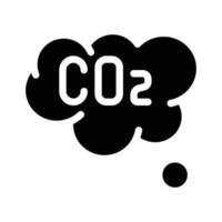 co2 moln glyf ikon vektor symbol illustration