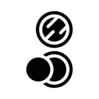 Blätterteig-Pulver-Glyphen-Symbol-Vektor-Illustration isoliert vektor