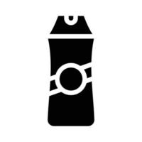 Shampoo-Flasche Glyphen-Symbol-Vektor-Illustration isoliert vektor