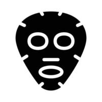 Gesichtsmasken-Glyphen-Symbol-Vektor-Illustration isoliert vektor