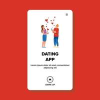 dejting app använda sig av pojke och flicka hitta partner vektor