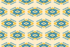 ethnisches ikat-nahtloses muster im stammes-. Aztekischer geometrischer ethnischer Ornamentdruck. Ikat-Musterstil. vektor