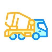 Beton-LKW-Farbsymbol-Vektorillustration vektor