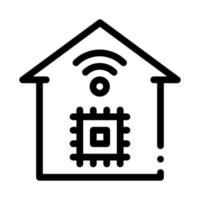 smart house telefon app symbol vektor umriss illustration