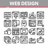 webb design utveckling samling ikoner uppsättning vektor
