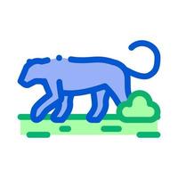lejon vild djur- ikon vektor översikt illustration