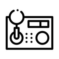 Forschung kaputtes Radio-Symbol Vektor-Umriss-Illustration vektor