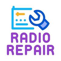 radio reparera ikon vektor översikt illustration