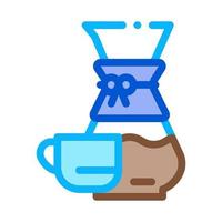 kaffe karaff kopp ikon vektor översikt illustration