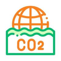 Symbol für dünne Linie des CO2-Schwarmrauchdampfvektors vektor