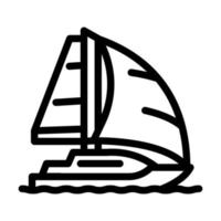 yacht marine transport linie symbol vektor illustration