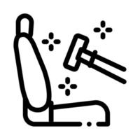Reinigung der Sitze in der Vektorgrafik des Autosymbols vektor