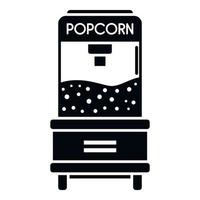 Popcorn-Maschine Symbol einfacher Vektor. Mais essen vektor