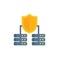 flacher Vektor des Server-Datenschutzsymbols. Passwort schützen