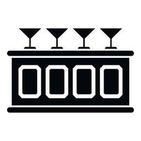 Cocktail-Bar-Zähler-Symbol einfacher Vektor. Café-Tisch vektor