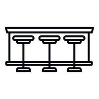 Bierbar Symbol Umrissvektor. Café-Kneipe vektor