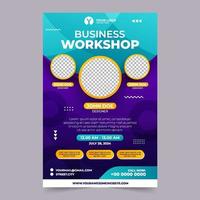 Online-Workshop-Vorlagenposter vektor