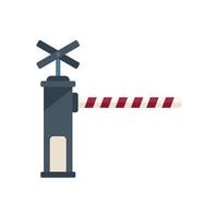 Barriere-Zug-Symbol flacher Vektor. Verkehrssicherheit vektor