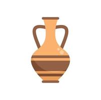 Amphora-Topf-Symbol flacher Vektor. griechisch alt vektor