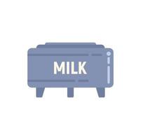 fabrik mjölk tank ikon platt vektor. mat ost vektor