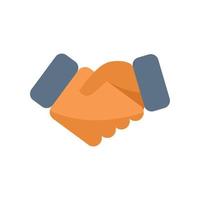 flacher Vektor des Teamwork-Handshake-Symbols. Geschäftsgemeinschaft