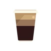 råna latte ikon platt vektor. kaffe kopp vektor